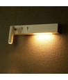 3W+3W LED hotel bedlamp - Wit, 3000K, aluminium, wandlamp