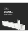 3W+3W LED hotel bedlamp - Wit, 3000K, aluminium, wandlamp