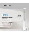 3W+3W LED hotel bedlamp - Wit, 3000K, aluminium, wandlamp