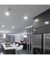 18W vierkant LED inbouwpanel met Samsung chip - 1350lm, witte rand, 5 jaar garantie, gat: Ø7,5-10 cm, afm: 17x17 cm