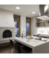 18W vierkant LED inbouwpanel met Samsung chip - 1350lm, witte rand, 5 jaar garantie, gat: Ø7,5-10 cm, afm: 17x17 cm