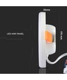 18W vierkant LED inbouwpanel met Samsung chip - 1350lm, witte rand, 5 jaar garantie, gat: Ø7,5-10 cm, afm: 17x17 cm