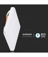 18W vierkant LED inbouwpanel met Samsung chip - 1350lm, witte rand, 5 jaar garantie, gat: Ø7,5-10 cm, afm: 17x17 cm