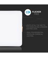 18W vierkant LED inbouwpanel met Samsung chip - 1350lm, witte rand, 5 jaar garantie, gat: Ø7,5-10 cm, afm: 17x17 cm