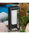 2W LED solar wandlamp met sensor, Samsung LED chip - IP65, 3000K, grijs, 220lm, buiten