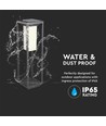 2W solar tuinlamp met spies en sensor - Samsung LED chip, IP65, 3000K, grijs, 50cm hoog