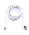 1,5m MFI Lightning naar USB kabel, 2.4A - Wit, Apple gecertificeerd, flexibel en duurzaam