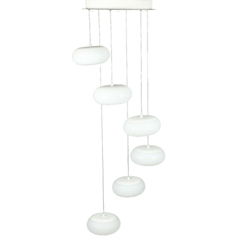 76W Designer pendellamp, dimbaar - 6500lm, 3000K, TRIAC fase-afsnijding, 120 graden, zwarte afwerking