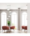 76W Designer pendellamp, dimbaar - 6500lm, 3000K, TRIAC fase-afsnijding, 120 graden, zwarte afwerking