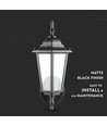 E27 Wandlamp - IP44 buiten, zwart, zonder lichtbron
