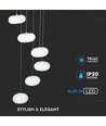 76W Designer pendellamp, dimbaar - 6500lm, 3000K, TRIAC fase-afsnijding, 120 graden, zwarte afwerking