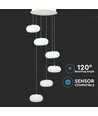 76W Designer pendellamp, dimbaar - 6500lm, 3000K, TRIAC fase-afsnijding, 120 graden, zwarte afwerking