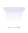 36cm LED bloempot met RGBW - Ø35,5 x 32,5 cm, oplaadbaar, incl. afstandsbediening, witte behuizing