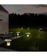 36cm LED bloempot met RGBW - Ø35,5 x 32,5 cm, oplaadbaar, incl. afstandsbediening, witte behuizing