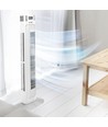 55W LED Tower Fan, 36" - Wit, 3 snelheden, afstandsbediening, timer, oscillatie, temperatuurdisplay