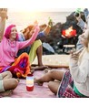 6W draagbare Bluetooth speaker met LED licht - Rood, 1800mAh batterij, USB/TF/AUX, 5V DC
