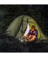 10W oplaadbare LED breedstraler - Samsung LED chip, IP44, SOS flash, USB output, groen/zwart