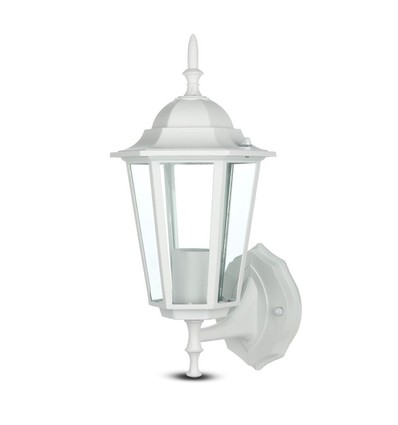 E27 Wandlamp - IP44 buiten, wit, zonder lichtbron