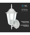 E27 Wandlamp - IP44 buiten, wit, zonder lichtbron