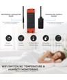 16A Wi-Fi temperatuur- en vochtigheidsregelaar - Scheduler, Smart Home, app-gestuurd, IP20