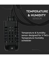 Temperatuur- en vochtigheidssensor - Zwart, IP20, voor VT-5145, eWeLink compatibel, binnenshuis