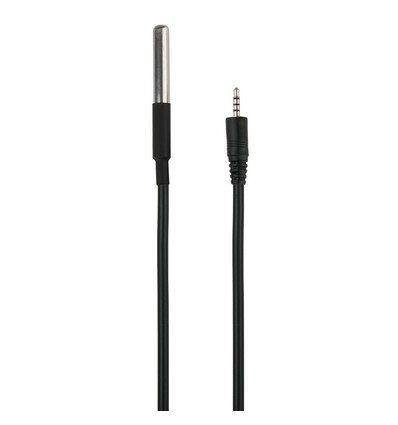 Waterdichte temperatuursensor voor VT-5145 - 1m kabel, IP66, -50°C tot +125°C, zwarte afwerking