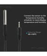 Waterdichte temperatuursensor voor VT-5145 - 1m kabel, IP66, -50°C tot +125°C, zwarte afwerking