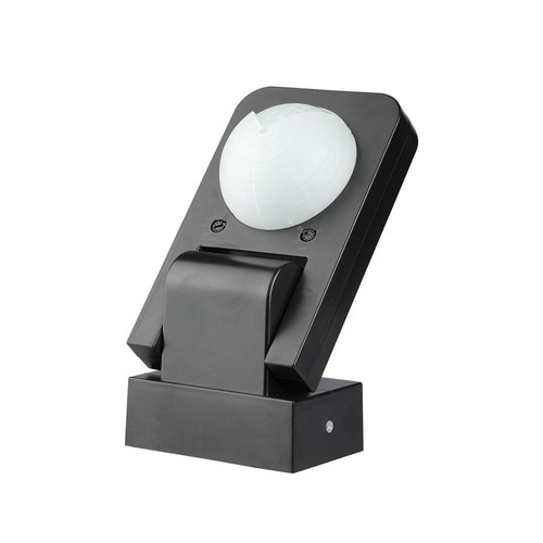 Infrarood bewegingssensor, zwart - 360°, IP65, bereik tot 20m, max 1000W LED