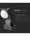 Infrarood bewegingssensor, zwart - 360°, IP65, bereik tot 20m, max 1000W LED