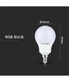 3,5W P45 LED-lamp E14 - RF-bediening, dimbaar, RGB+6400K