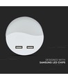 0,45W Nachtlampje met USB - Rond, 3000K, Automatische inschakeling bij duisternis, Samsung LED Chip