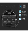 500W LED High Bay, Samsung Chip - 120 graden, Meanwell driver, dimbaar, zwarte behuizing, Ø36cm