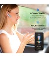Bluetooth headset met microfoon, wit - 170mAh batterij, 10-12 uur speeltijd, in-ear design