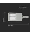 120W LED straatverlichting met Samsung chip - 140lm/W, dimbare Inventronics driver, IP66, grijze behuizing