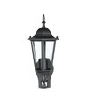 E27 Wandlamp m. sensor - IP44 buiten, zwart, zonder lichtbron