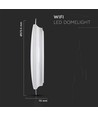 60W SMART WiFi LED plafondlamp - Ø45cm, dimbaar, 3-in-1 CCT, sterrenhemel effect, werkt met Google Home/Alexa