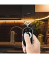 RF LED dimmer met touch afstandsbediening, 12V/24V - 3 kanalen, 18A, zwart, voor LED strips