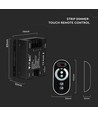 RF LED dimmer met touch afstandsbediening, 12V/24V - 3 kanalen, 18A, zwart, voor LED strips