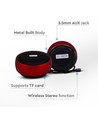 Rode draagbare Bluetooth speaker - TWS functie, 800mAh batterij, 4 uur speeltijd
