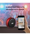 Rode draagbare Bluetooth speaker - TWS functie, 800mAh batterij, 4 uur speeltijd