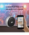 Draagbare Bluetooth speaker met haak - TWS, 800mAh batterij, ingebouwde microfoon, grijs