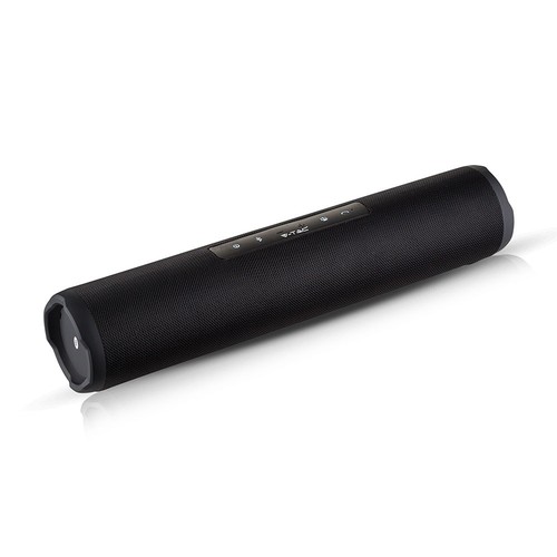 Draagbare Bluetooth speaker met stofontwerp - 2x3W, zwart, FM radio, USB/TF, TWS, oplaadbaar, 39,4cm lang