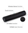 Draagbare Bluetooth speaker met stofontwerp - 2x3W, zwart, FM radio, USB/TF, TWS, oplaadbaar, 39,4cm lang