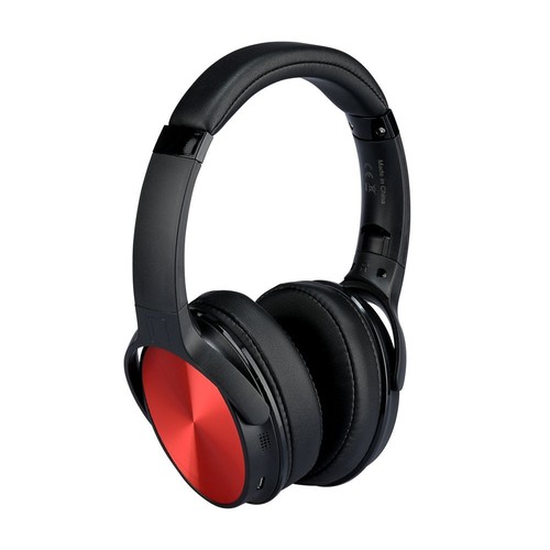 Bluetooth draadloze hoofdtelefoon, rood - Tot 12 uur speeltijd, 500mAh batterij, incl. tas