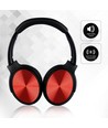 Bluetooth draadloze hoofdtelefoon, rood - Tot 12 uur speeltijd, 500mAh batterij, incl. tas