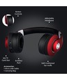 Bluetooth draadloze hoofdtelefoon - Rood, tot 12 uur speeltijd, Micro SD en AUX ingang