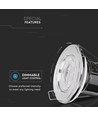 5W Ø8,15cm LED inbouwspot - Brandvertragend, Samsung LED chip, IP65, dimbaar, Gat: Ø5,7 cm, Afm: Ø8,15 cm