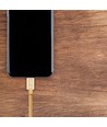 MicroUSB 1m stoffen kabel - Goud, microUSB naar USB-A