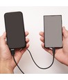 MicroUSB-kabel 1m zwart - Katoenen stof, MicroUSB naar USB-A