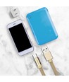 1m Type-C USB kabel in goud - Ruby Series, katoen gevlochten, USB-C naar USB-A